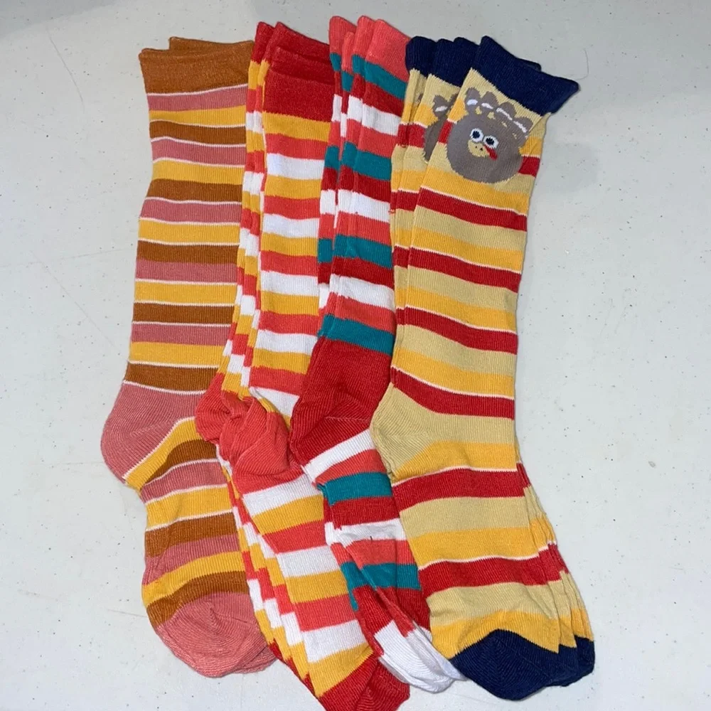 NWOT Girls Knee High Striped Socks